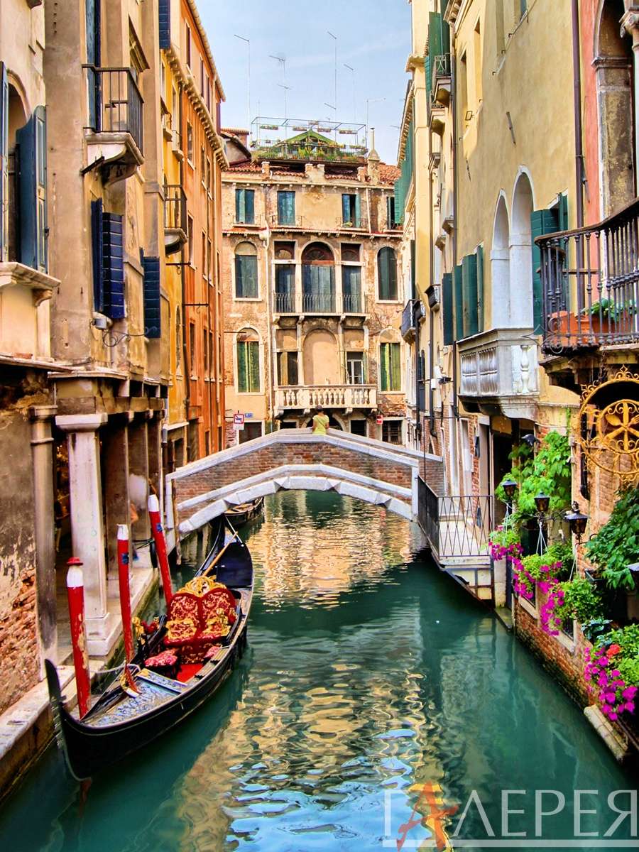 города, италия, каналы Венеции, Фреска, Венеция, Италия, Река, Вода, Большой Канал, Дома, Гондолы