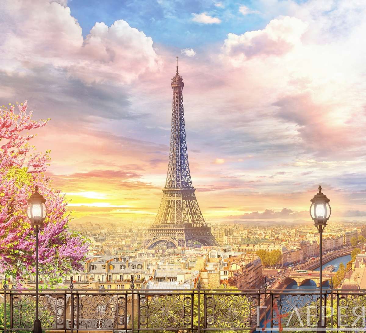 Париж, Эйфелева башня, река, город