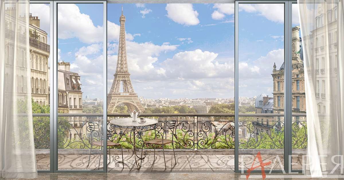 Париж, башня, балкон, ковка, отдых