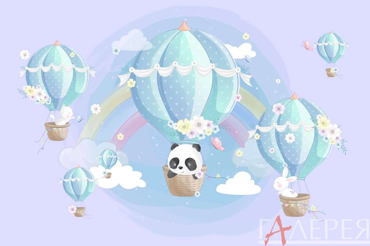 воздушные шары, звери на шарах, панда